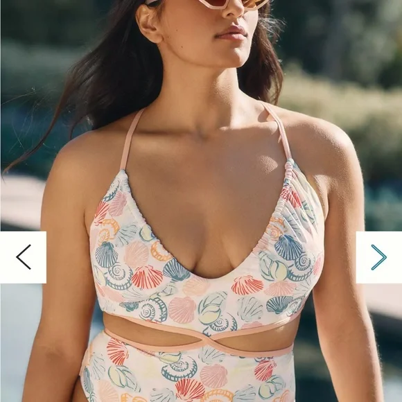 Anthropologie Shell Cutout One-Piece Swimsuit - Picture 8 of 13